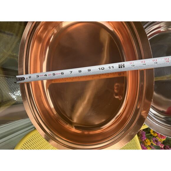 Copper Chafing Dish Serveware Thanksgiving Chafer Warming Tray - Picture 8 of 9